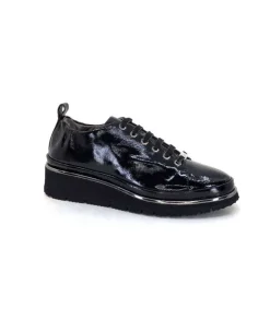 XSA 9721 Cuir Vernis Noir*Femme Baskets