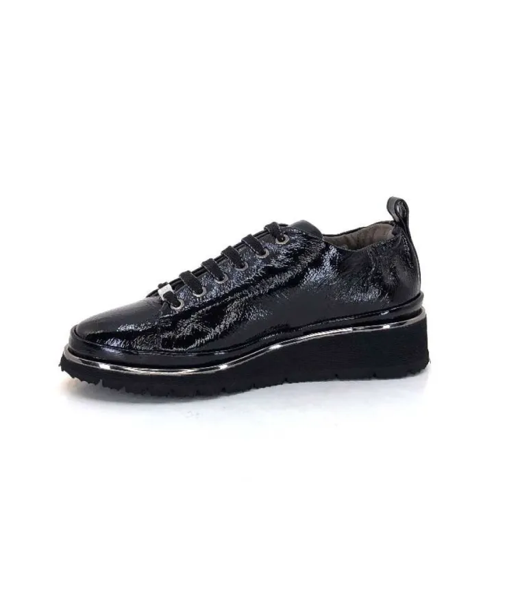 XSA 9721 Cuir Vernis Noir*Femme Baskets