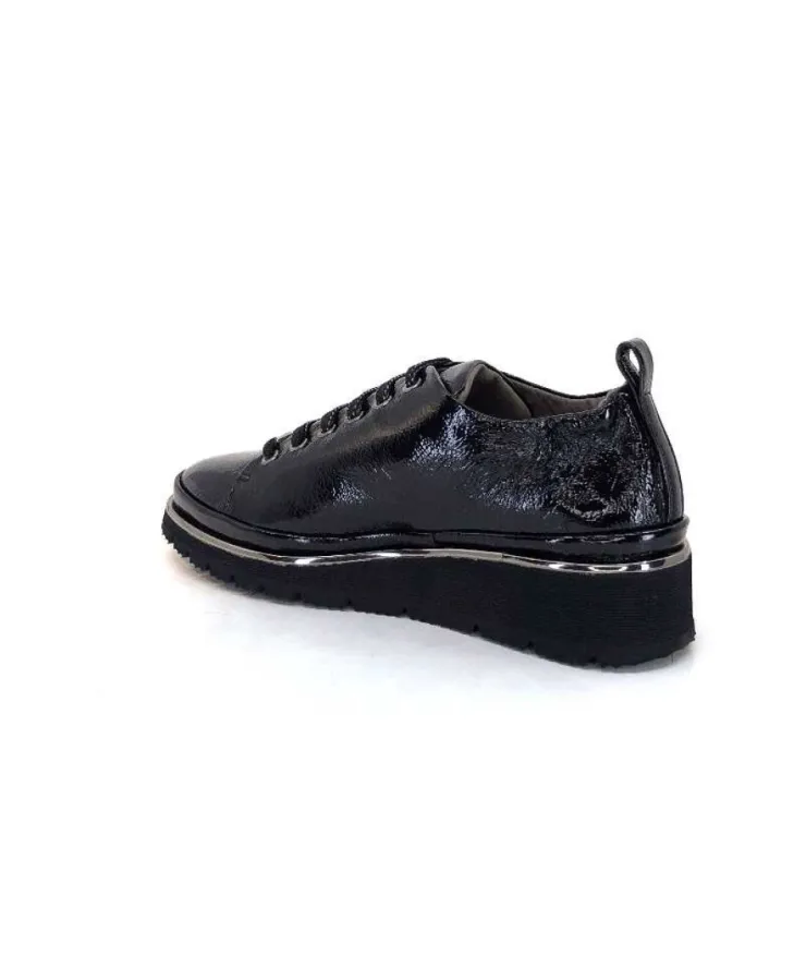 XSA 9721 Cuir Vernis Noir*Femme Baskets