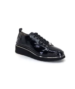 XSA 9721 Cuir Vernis Noir*Femme Baskets