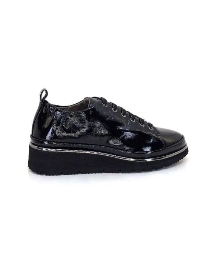 XSA 9721 Cuir Vernis Noir*Femme Baskets