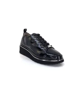 XSA 9721 Cuir Vernis Noir*Femme Baskets