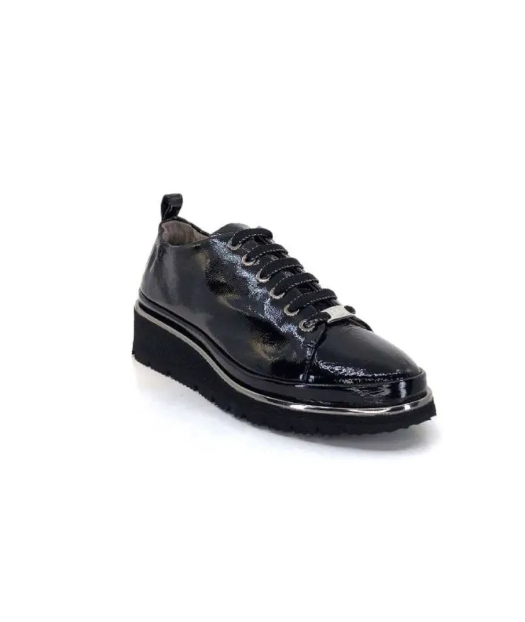 XSA 9721 Cuir Vernis Noir*Femme Baskets