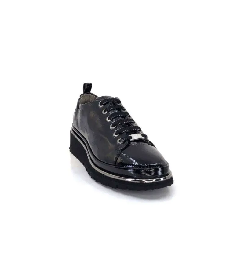 XSA 9721 Cuir Vernis Noir*Femme Baskets