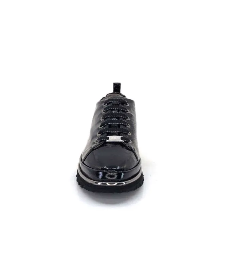 XSA 9721 Cuir Vernis Noir*Femme Baskets