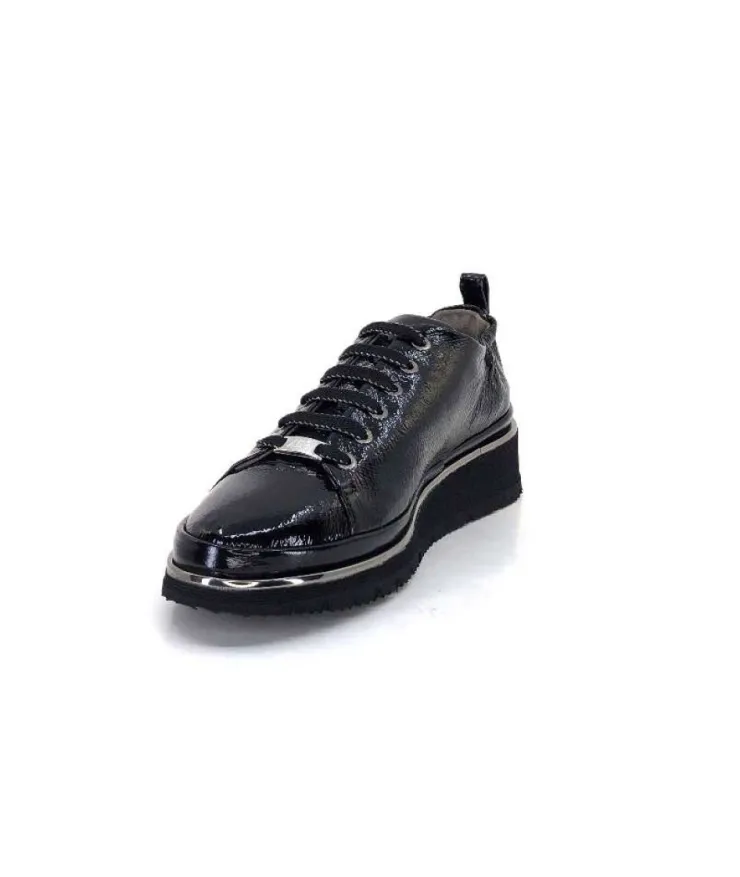 XSA 9721 Cuir Vernis Noir*Femme Baskets