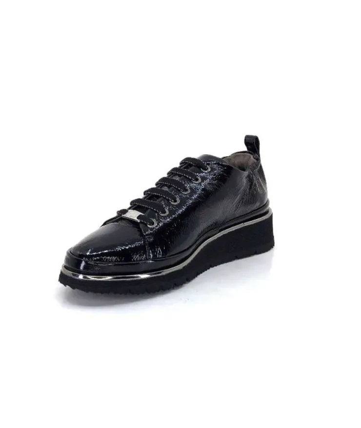 XSA 9721 Cuir Vernis Noir*Femme Baskets