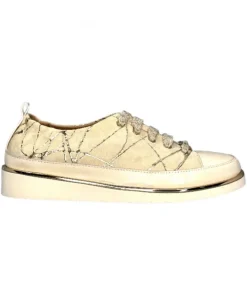 XSA 8010 Daim Beige Cuir Or*Femme Baskets
