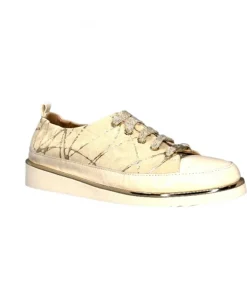 XSA 8010 Daim Beige Cuir Or*Femme Baskets