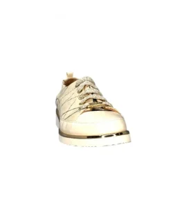 XSA 8010 Daim Beige Cuir Or*Femme Baskets