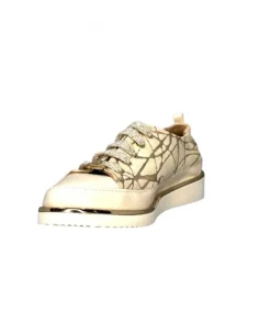 XSA 8010 Daim Beige Cuir Or*Femme Baskets