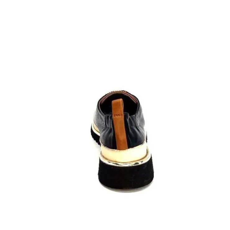 XSA 8010 F478 Nappa Cuir Noir & Camel*Femme Baskets