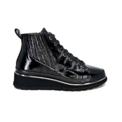 XSA 9811Cuir Vernis Noir*Femme Baskets