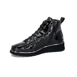 XSA 9811Cuir Vernis Noir*Femme Baskets