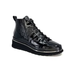 XSA 9811Cuir Vernis Noir*Femme Baskets