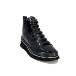XSA 9811Cuir Vernis Noir*Femme Baskets